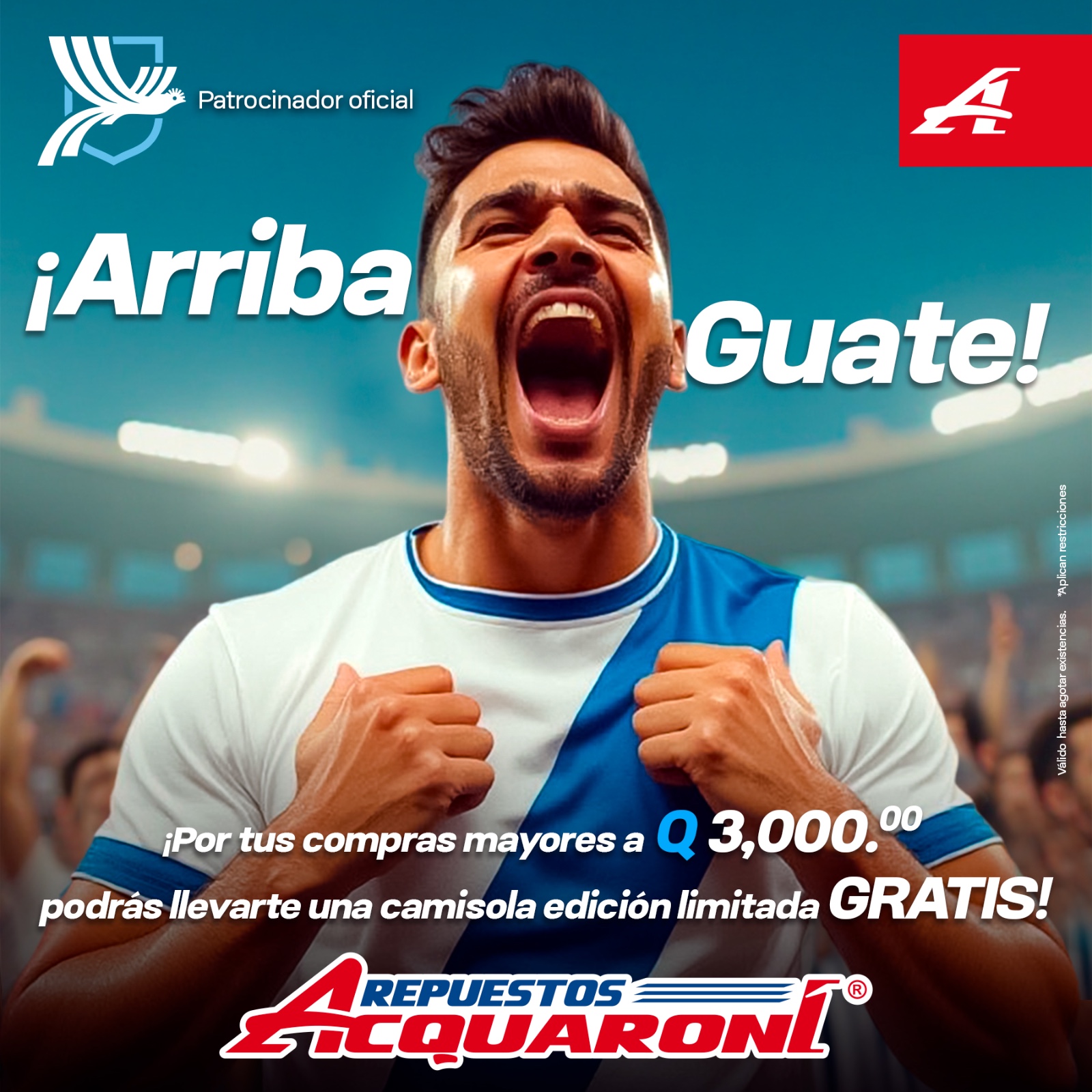 👉 Es tu momento de apoyar a la azul y blanco y llevarte un recuerdo único mientras equipas tu vehículo con los mejores repuestos del mercado.
