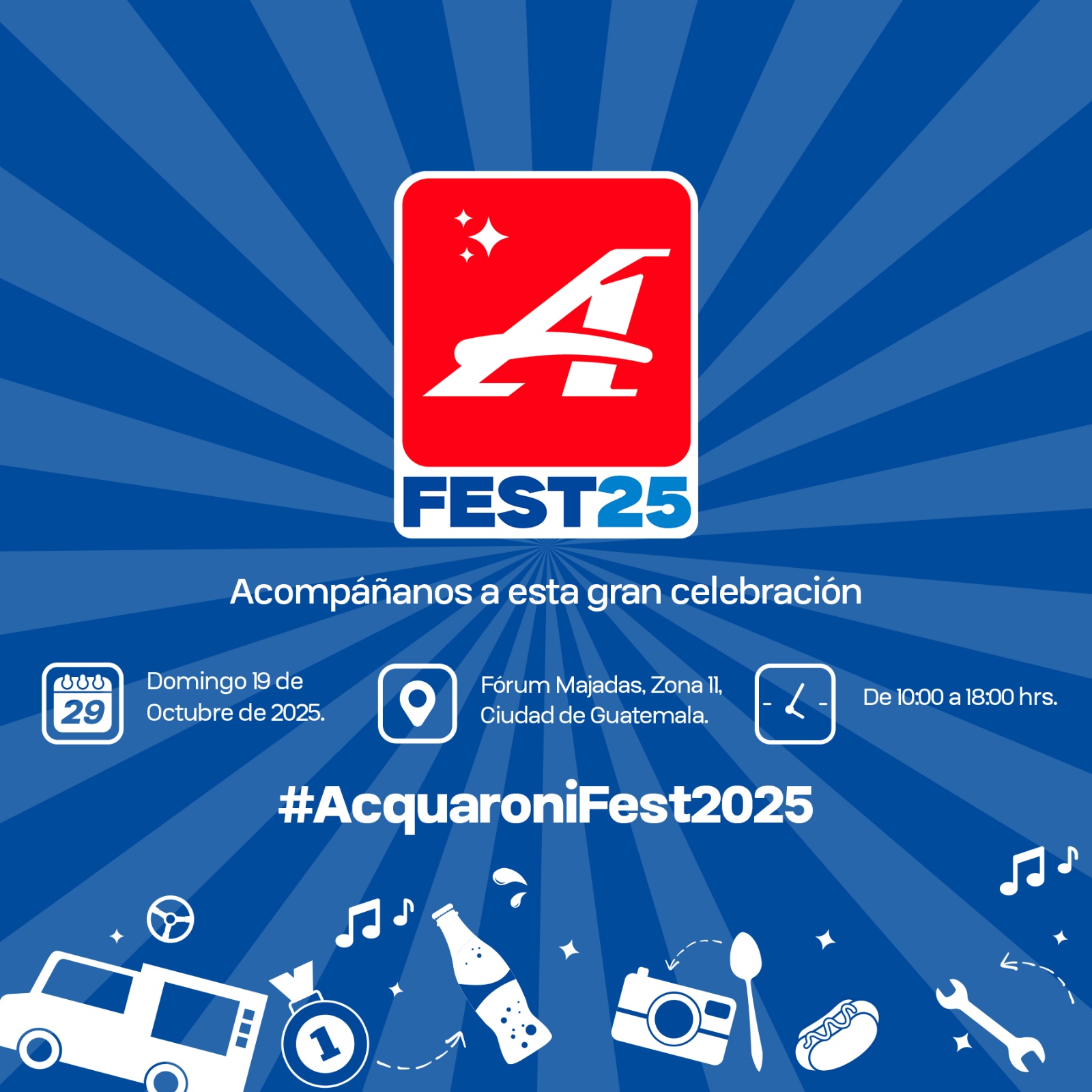 Imagen promocional del evento #AcquaroniFest2025 organizado por #RepuestosAcquaroni.